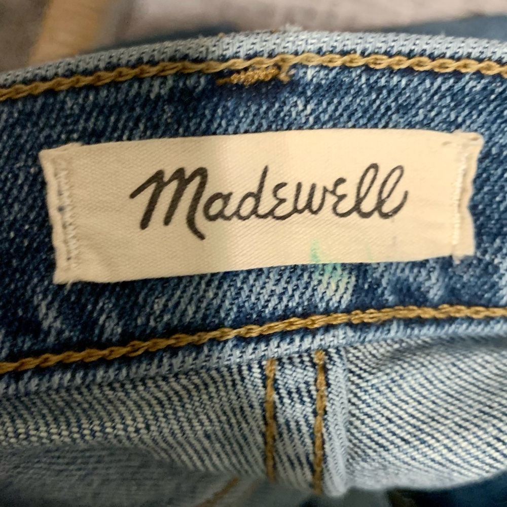 Madewell The Momjean Medium Wash Blue Denim Size 25 Petite - Picture 12 of 15